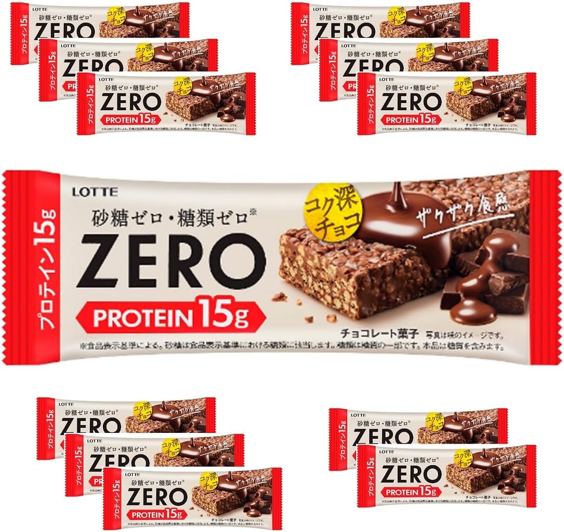 Шоколадный протеиновый батончик Lotte Zero Protein, 12 шт.