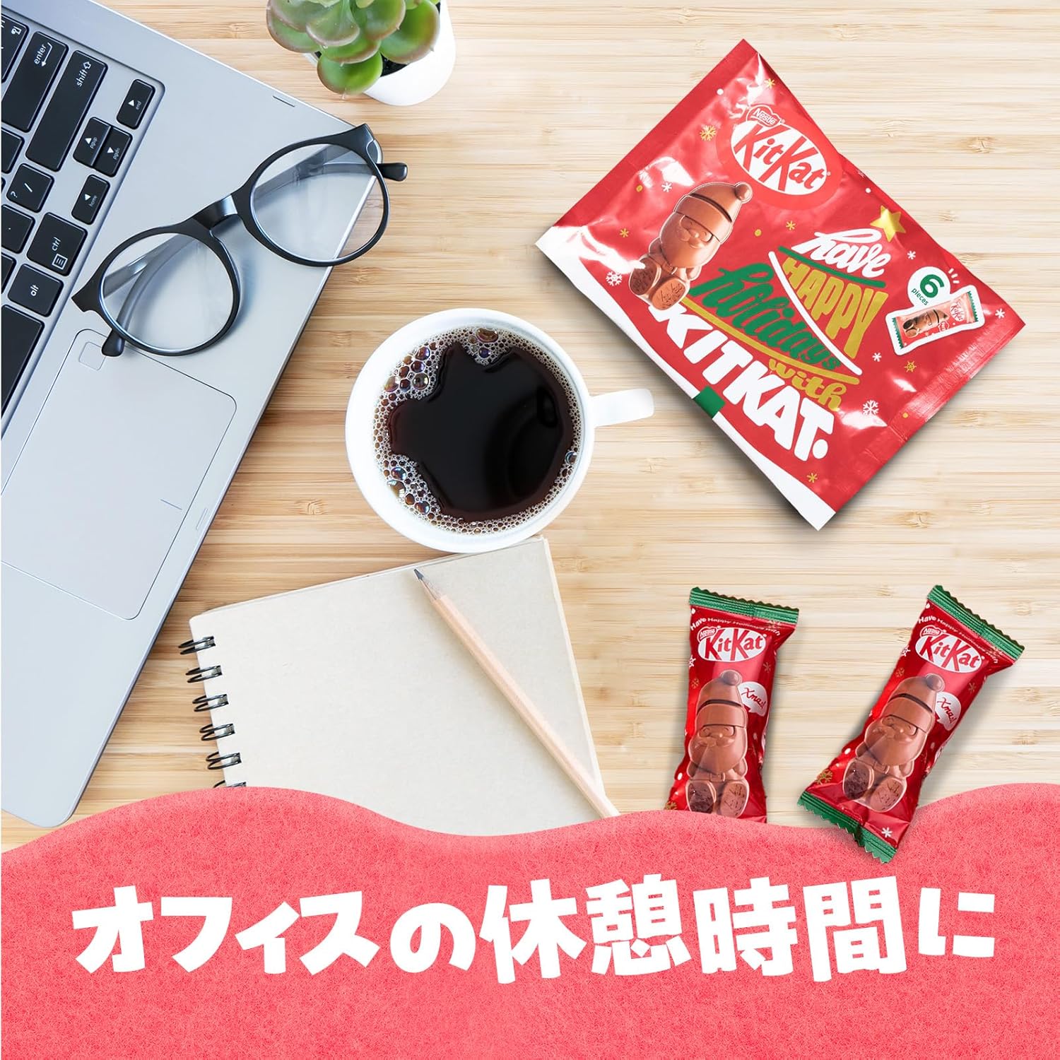 Шоколад Kitkat Holiday Santa 6 шт. x 4 пачки / Праздничный набор — изображение 8