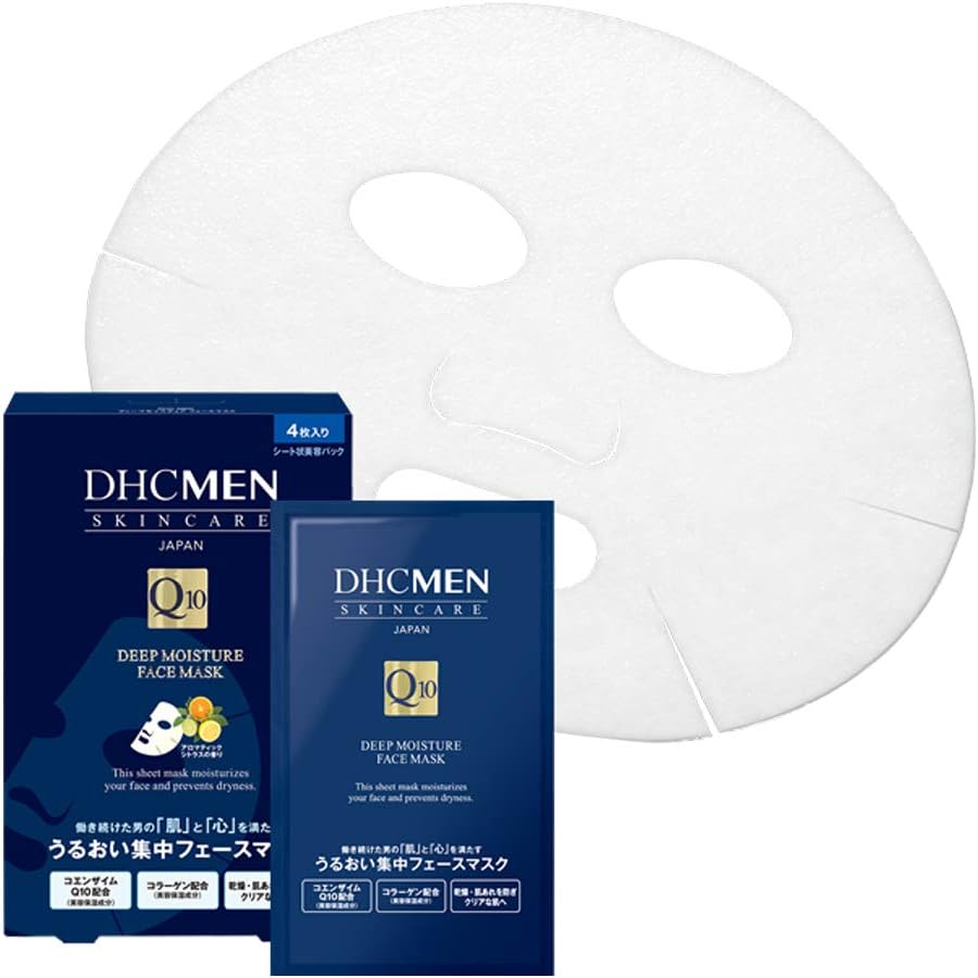 Глубоко увлажняющая маска для лица DHC MEN, 5 уп. x 4 шт.