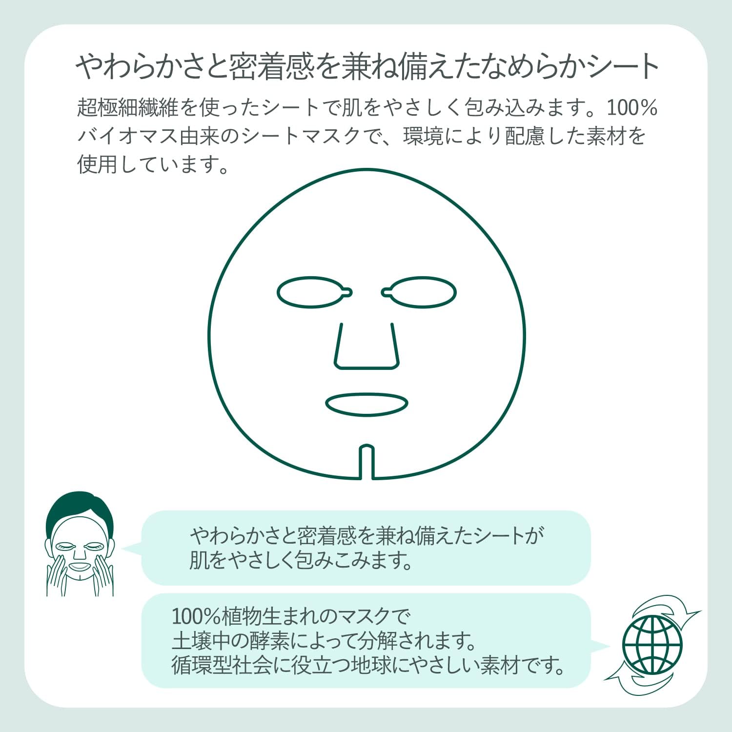 Увлажнающая тканевая маска для лица CICA CLEAR TURN KOSE, 2 уп. x 40 шт. — изображение 4