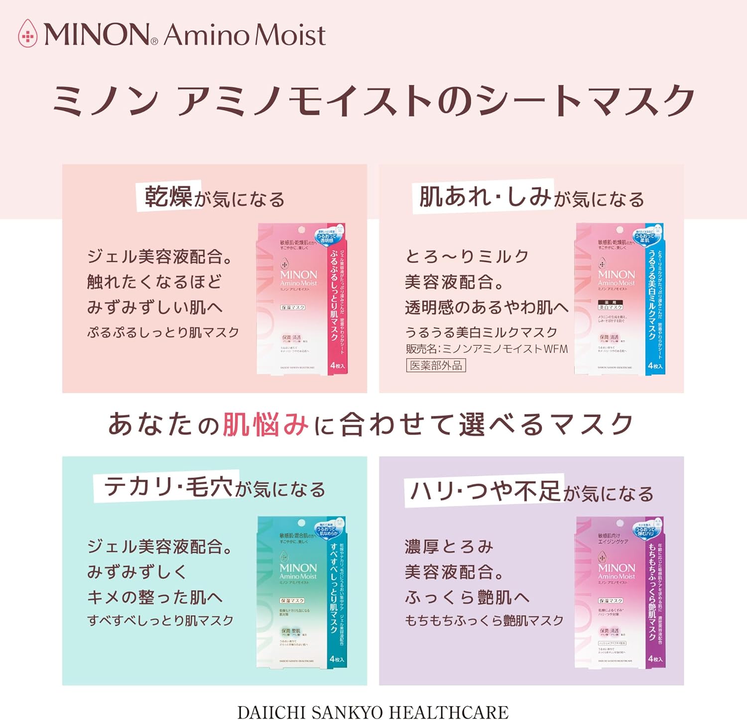 Увлажняющая маска для упругой и сияющей кожи MINON Amino Moist, 2 уп. x 4 шт. — изображение 2