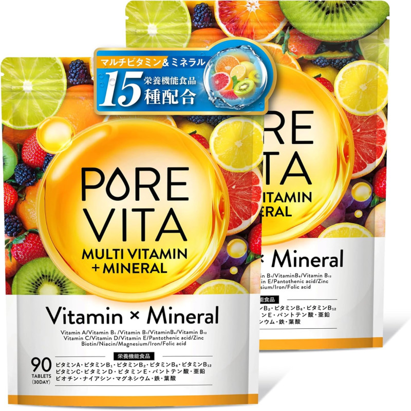 Пищевая добавка PureVita с мультивитаминами и мультиминералами, 2 уп. x 90 таб.