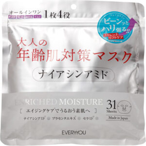 Маска для лица EVERYYOU для борьбы с возрастными изменениями кожи с ниацинамидом, 5 уп. x 31 шт.